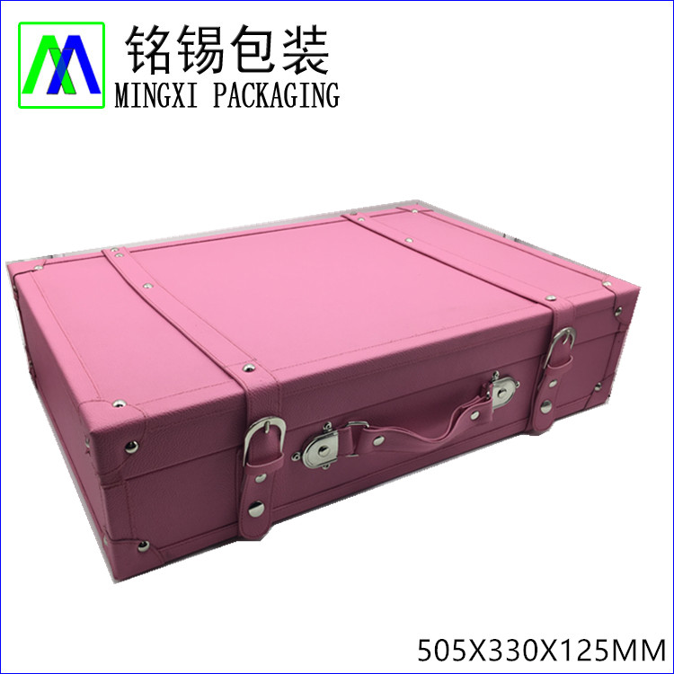 Pink Large Jewelry Case With Mirrow Inside For Display