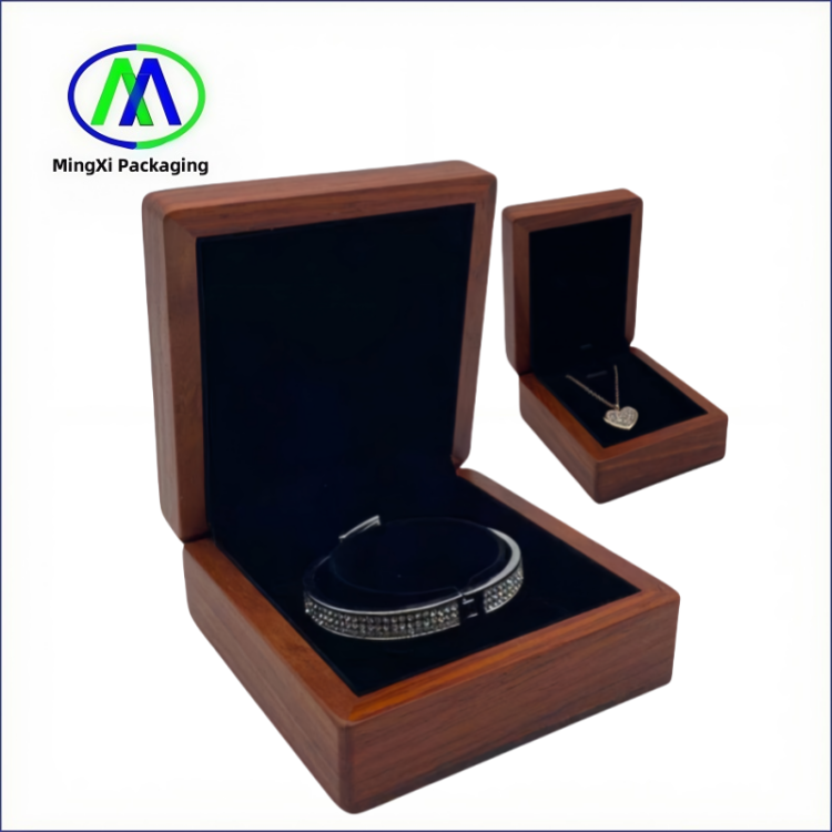 Personalized Handmade Wooden Packaging Jewelry Necklace Box